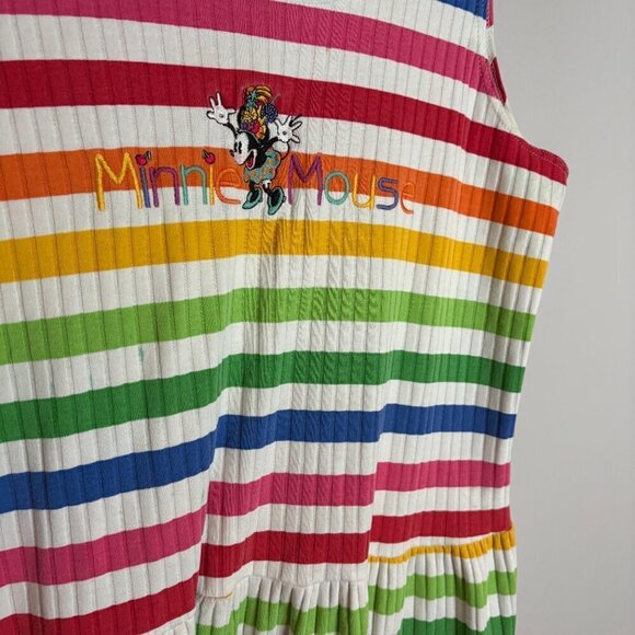 Vintage 1990's colorful striped Minnie Mouse dress - Picture 2 of 7